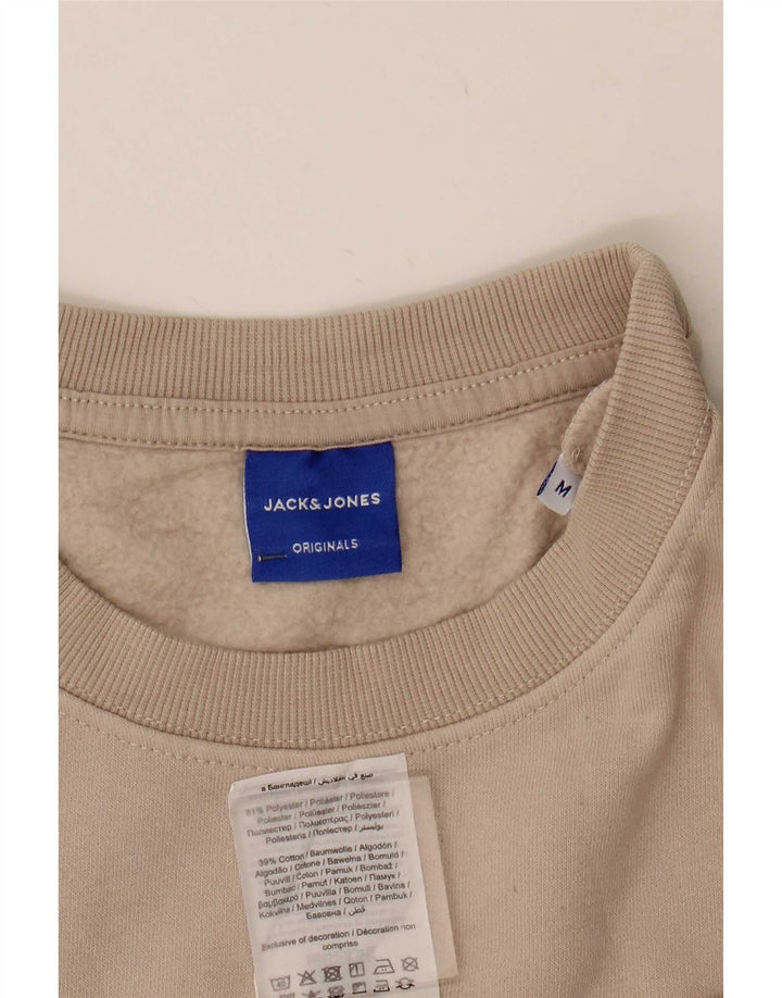 Jack & Jones Hombre Sudadera Gráfica Jumper Poliéster Beige Medio