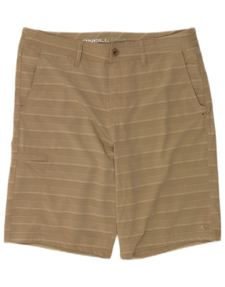 O'Neill Pantalones cortos chinos para hombre W32 Poliéster a rayas beige medio