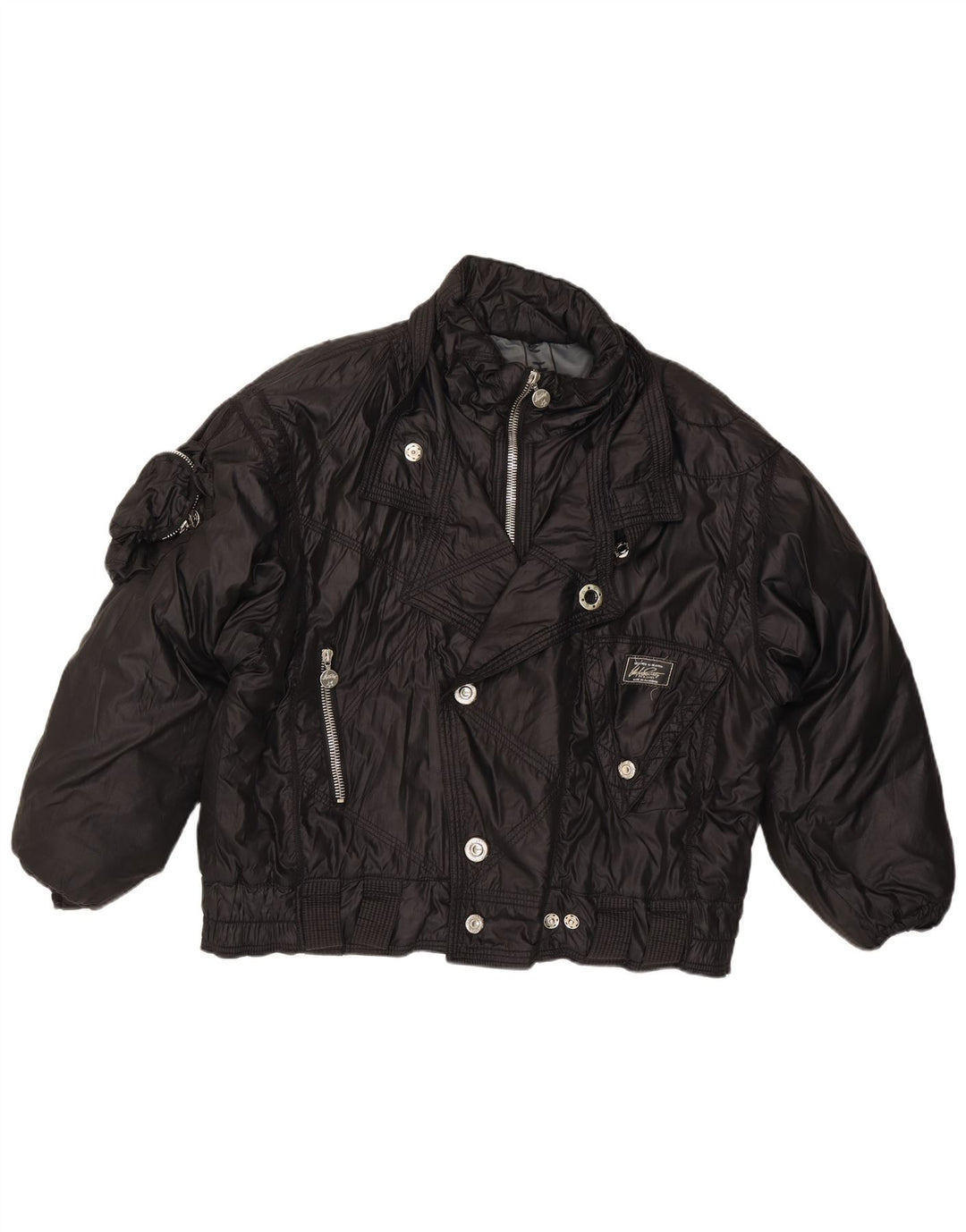 Chaqueta Bomber Vintage Mujer IT 52 XL Poliamida Negra