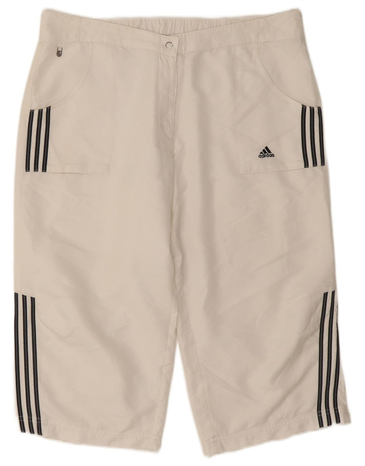 Bermudas Adidas para mujer UK 18 XL W34 Poliéster blanco