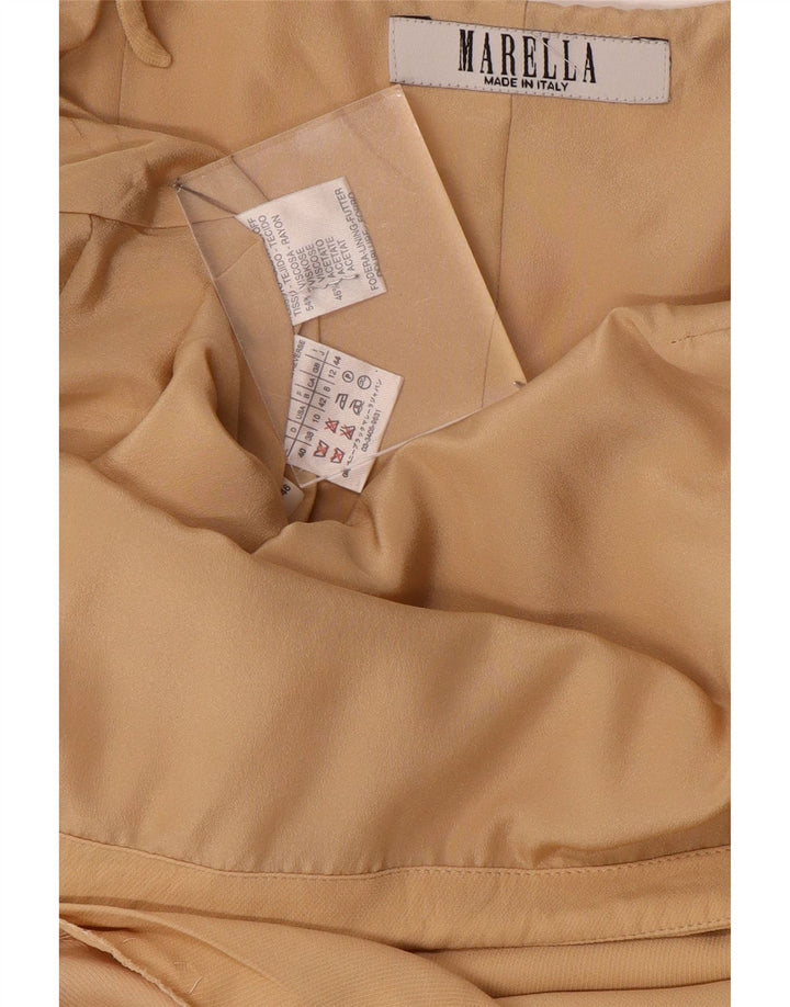 Marella Vestido lencero para mujer UK 42 Viscosa beige medio
