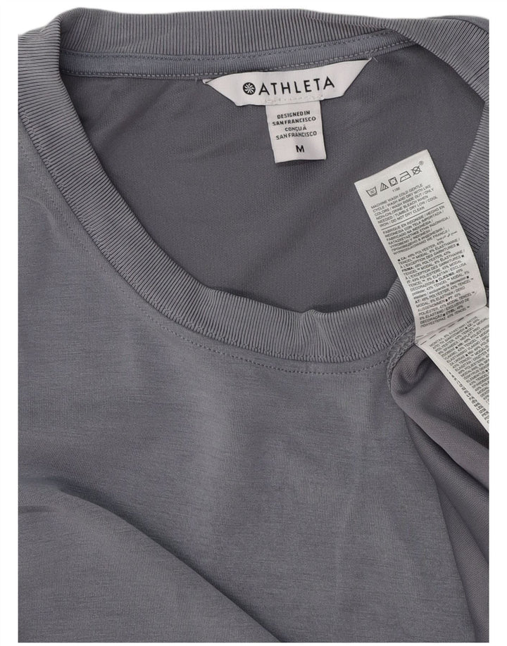 ATHLETA Vestido tubo sin mangas para mujer UK 44 Tencel gris medio