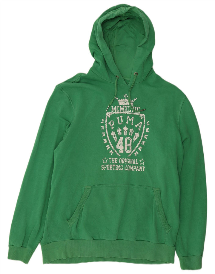 Puma - Sudadera con capucha gráfica para hombre, talla 2XL, color verde