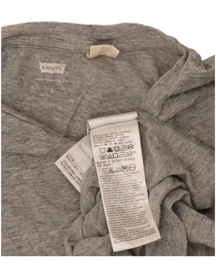 Levi's Camiseta gráfica para hombre Top grande de algodón moteado gris