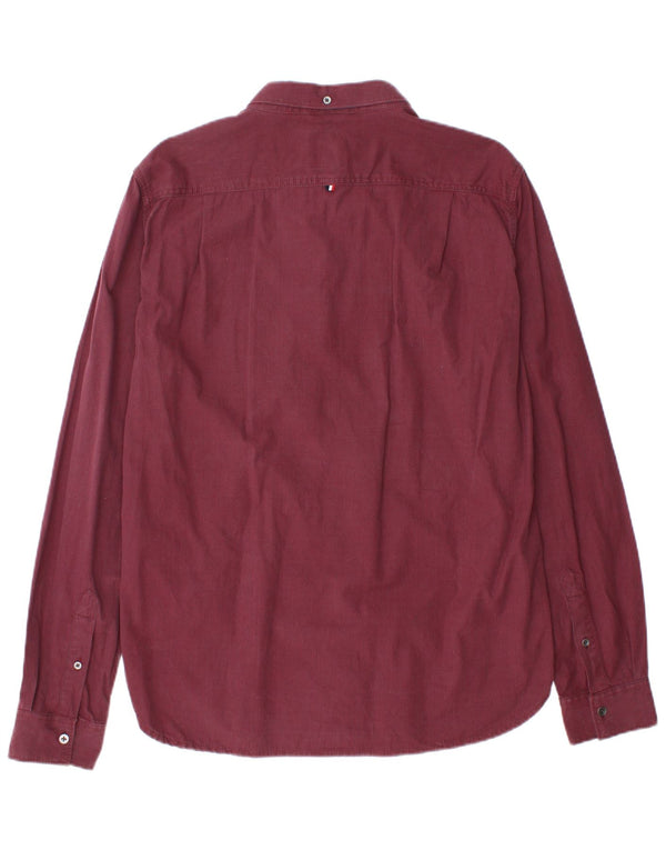 Superdry Camisa Extra Slim Fit XL De Algodón Burdeos Hombre