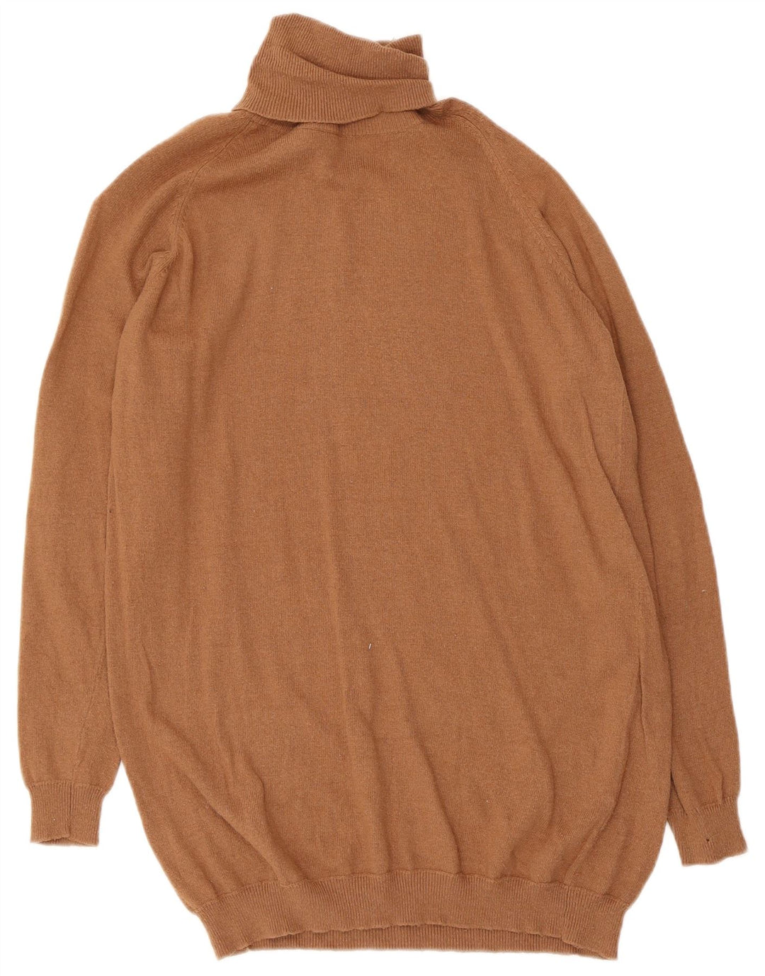 Zara - Jersey con cuello vuelto para mujer, talla 40, algodón marrón medio