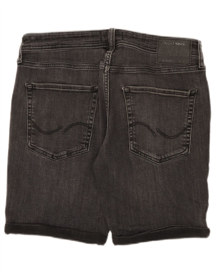 JACK & JONES Pantalones cortos vaqueros para hombre Medium W32 Gris Algodón