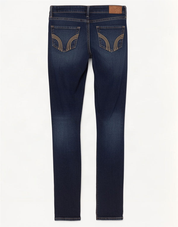 Hollister Jeans ajustados para mujer US 3 Small W26 L29 Algodón azul marino