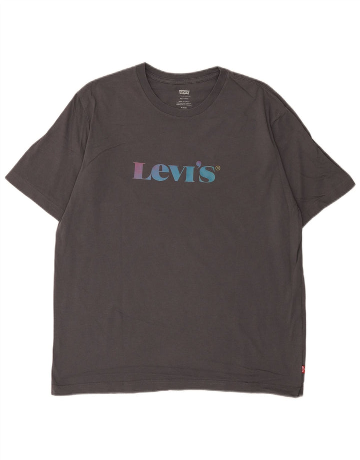 Levi's Hombre Camiseta Con Gráfico Relajado Gris Medio