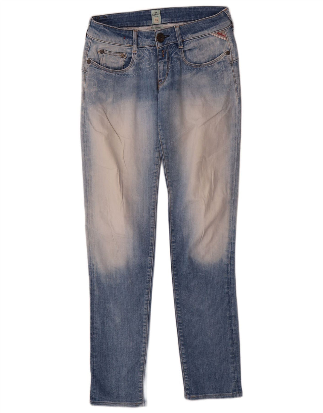 Vaqueros pitillo para mujer Replay W28 L30 Azul