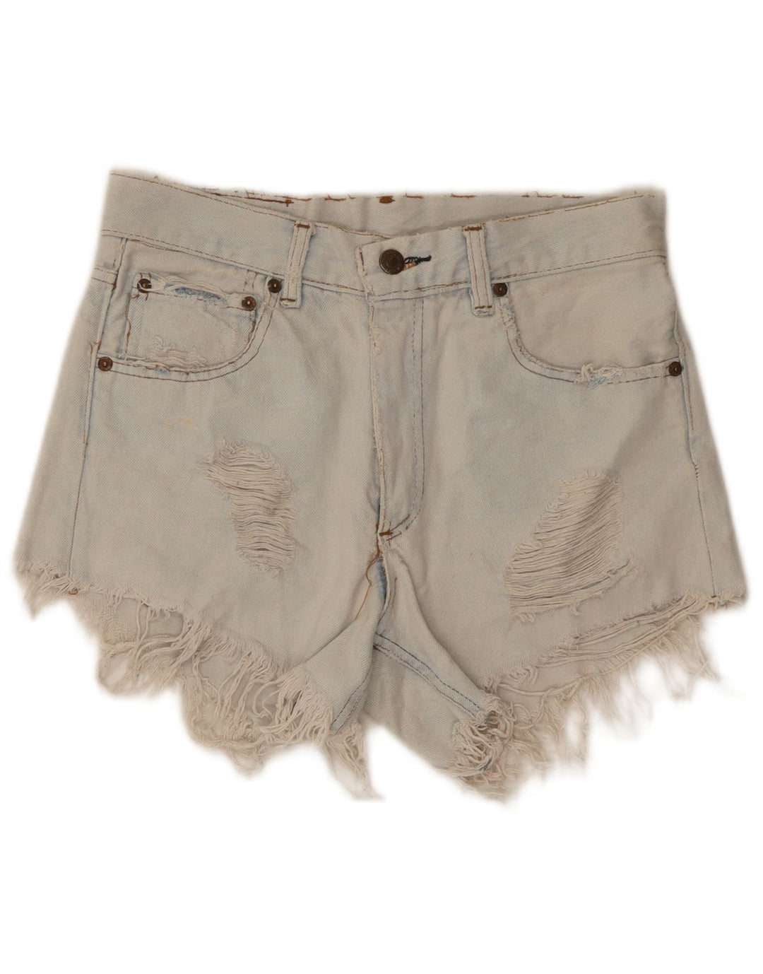 Levi's Mujer Shorts De Mezclilla Desgastados W28 Azul Medio