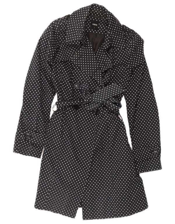 Gabardina Oasis para mujer Reino Unido 8 Pequeño Algodón de lunares negros