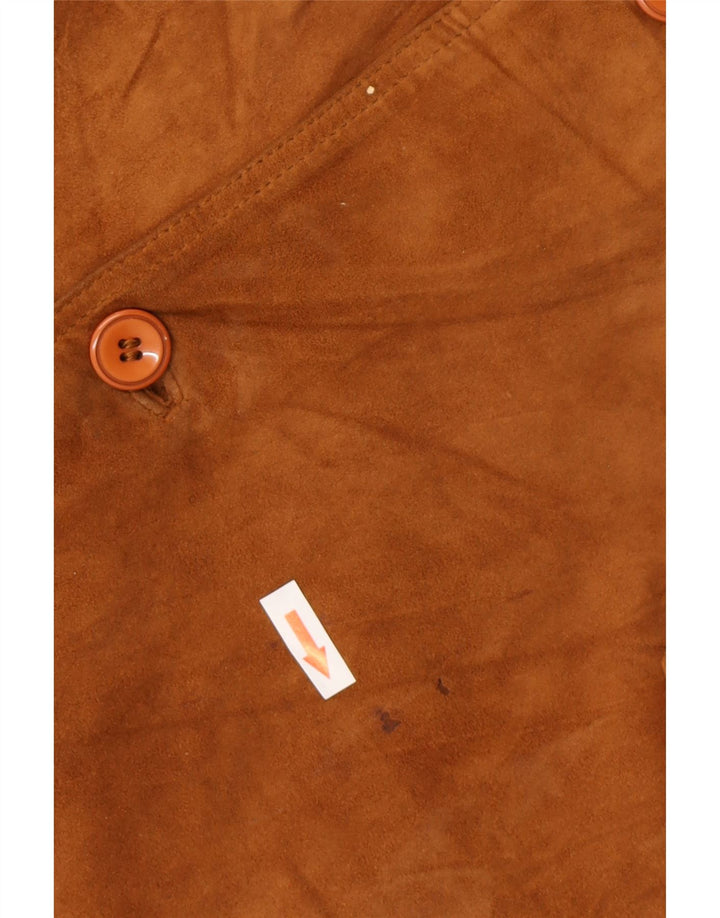 Vintage hombres ante bomber chaqueta IT 56 3XL ante marrón