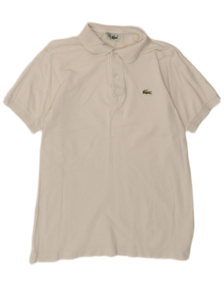 Lacoste Polo para hombre talla 3 pequeño algodón blanco