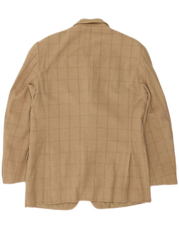 CERRUTI 1881 Chaqueta tipo blazer de 3 botones para hombre UK 38 Medium Beige Check