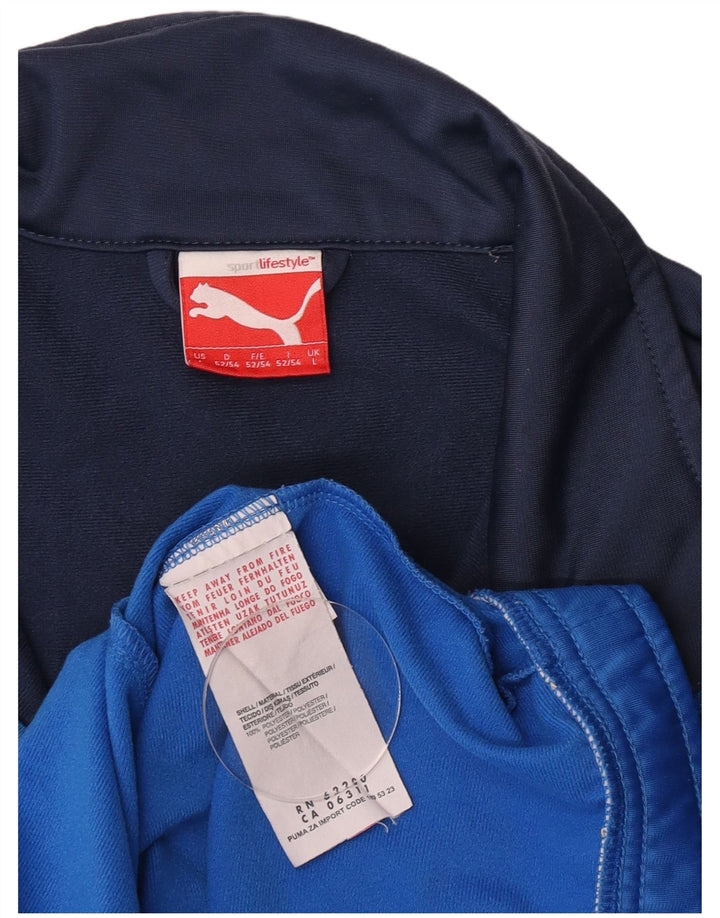 Puma Chaqueta de chándal para hombre con bloques de color azul grande Poliéster