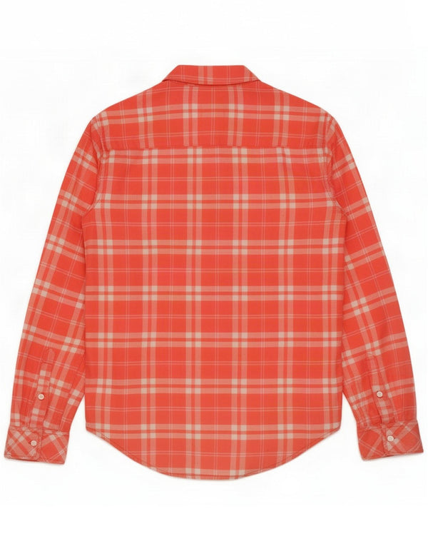 Camisa de franela Hollister para mujer ES 44 Algodón a cuadros rojo mediano