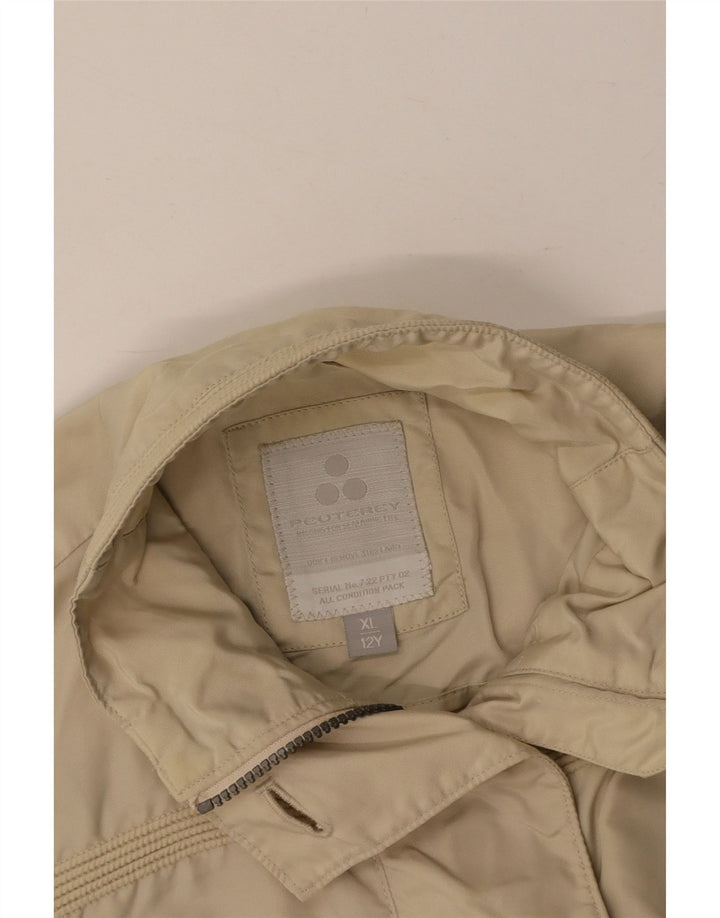 PEUTEREY Girls Utility Jacket 11-12 Years Beige Polyamide