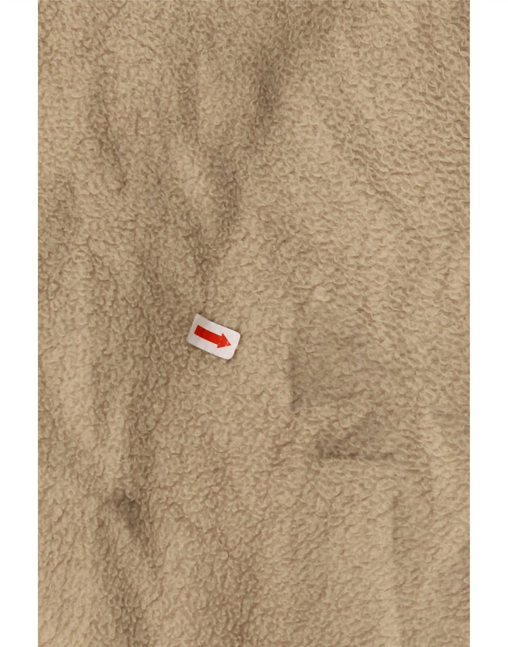 FILA Chaqueta polar para hombre UK 36 Small Beige Colorblock Poliéster