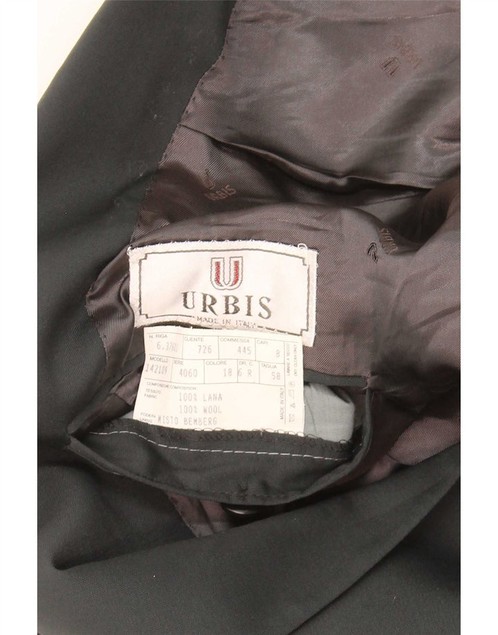 Ing Loro Piona & Co. Chaqueta tipo blazer con doble botonadura para hombre IT 58 4XL Negro