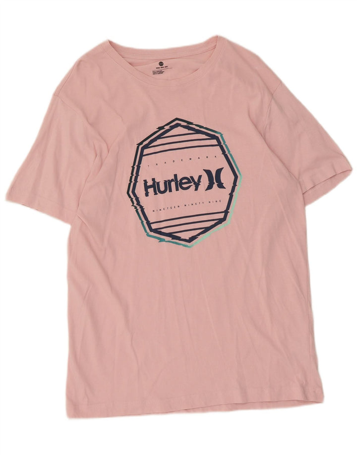 Hurley Camiseta Gráfica Para Hombre Top Algodón Rosa Medio