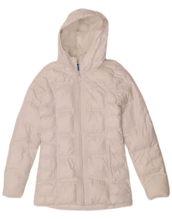 Adidas Abrigo acolchado extragrande con capucha para mujer UK 6 XS Poliéster blanco