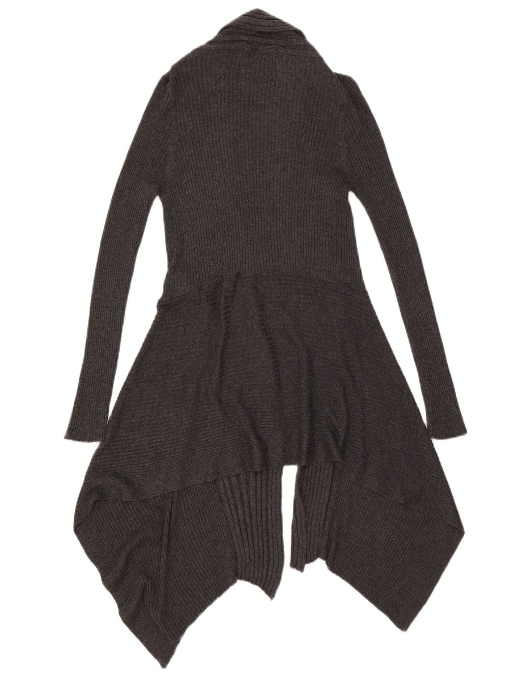 Marks & Spencer Suéter tipo cárdigan asimétrico para mujer UK 10 Small Grey