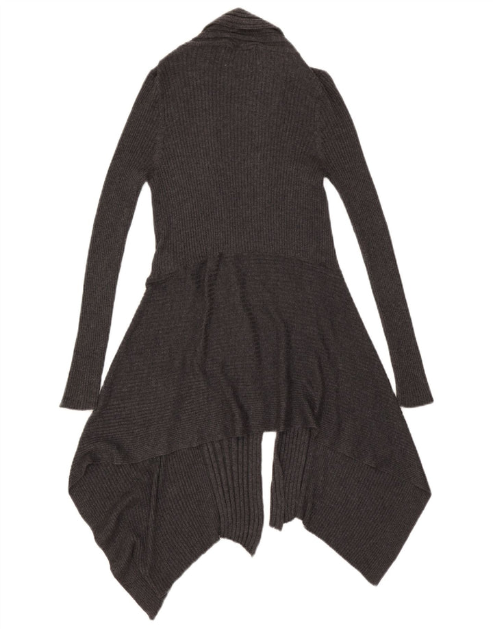 Marks & Spencer Suéter tipo cárdigan asimétrico para mujer UK 10 Small Grey
