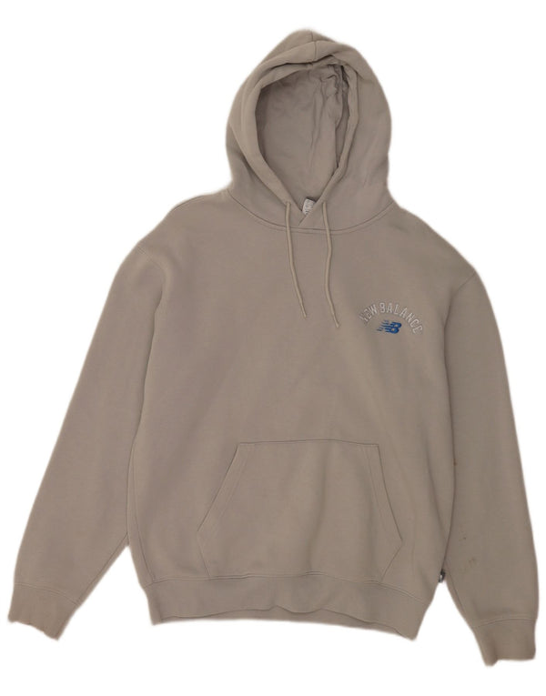 New Balance Hombre Sudadera con capucha Jumper Small Gris Algodón