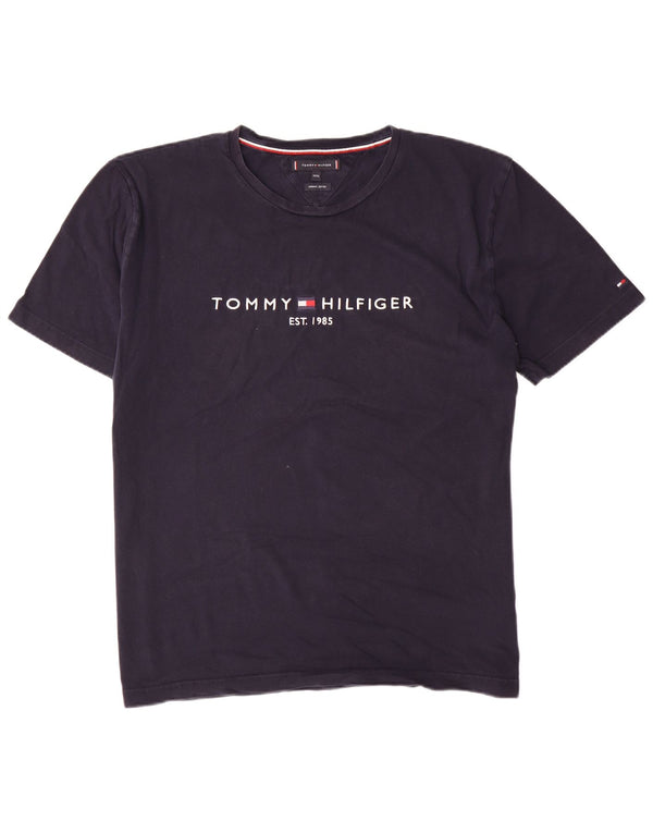 Tommy Hilfiger Camiseta gráfica de corte regular para hombre Top 3XL Algodón azul marino