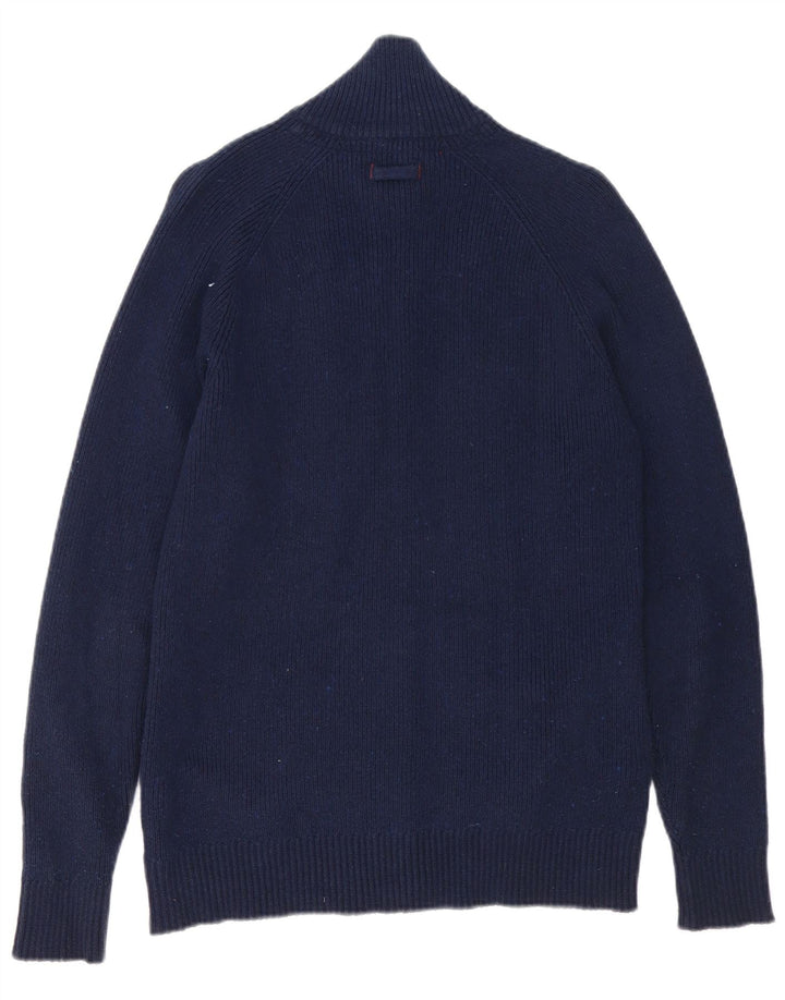 Jack & Jones Hombre Cárdigan Sweater Medium Azul Marino Algodón