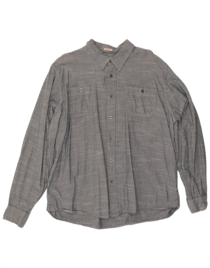 WRANGLER Camisa para hombre 2XL Algodón moteado gris