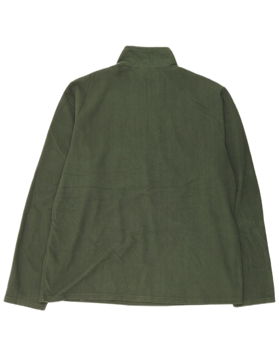 Mountain Warehouse Jersey de forro polar con cuello y cremallera para hombre XL Poliéster verde