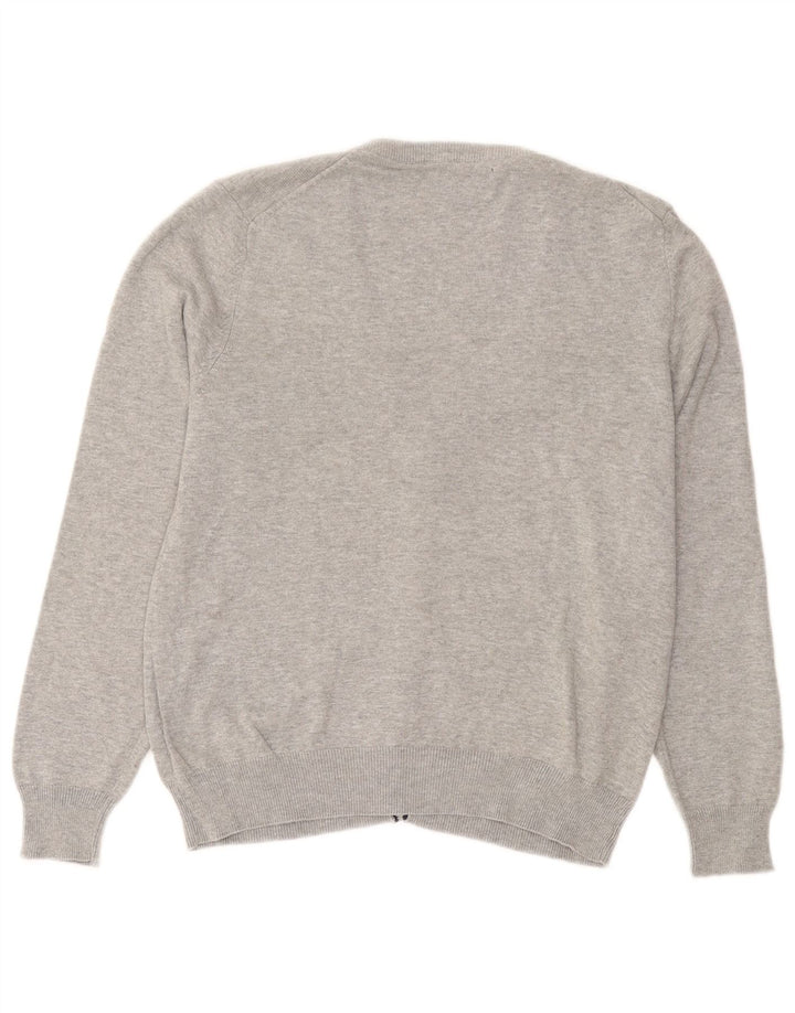Kappa Hombre Cárdigan Suéter Pequeño De Algodón Moteado Gris