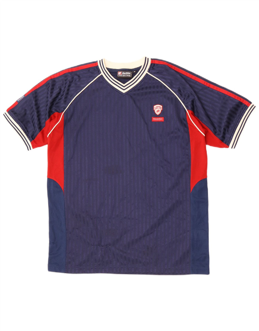 Camiseta Lotto Hombre Top Medium Azul Marino Colorblock Poliéster