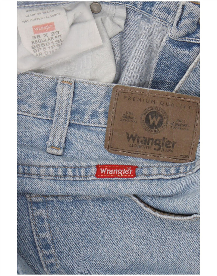 Wrangler Vaqueros Rectos De Corte Regular Para Hombre W38 L29 Algodón Azul