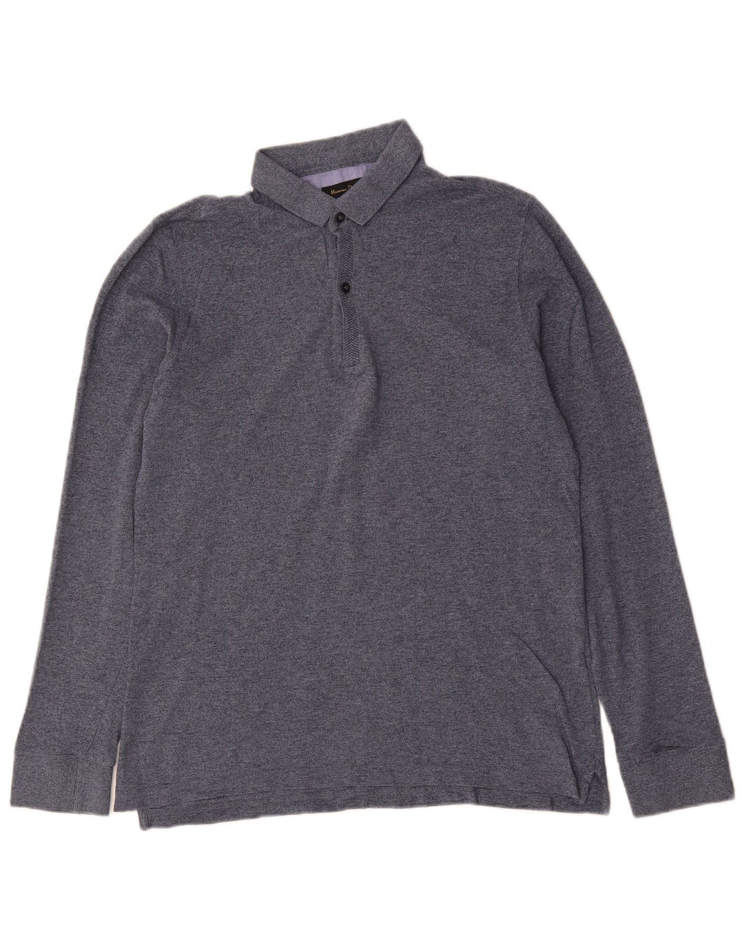 MASSIMO DUTTI Polo Manga Larga Hombre Gris Medio