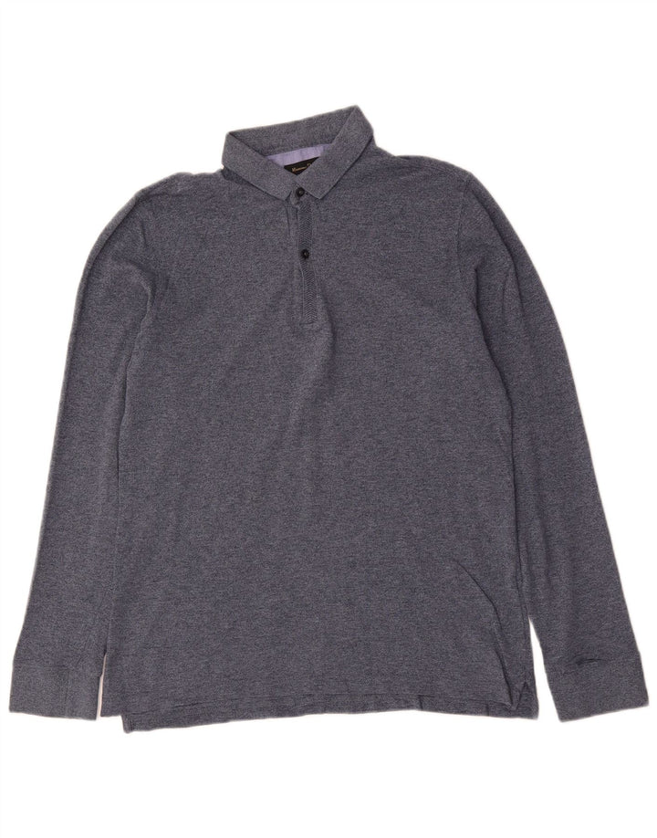 MASSIMO DUTTI Polo Manga Larga Hombre Gris Medio