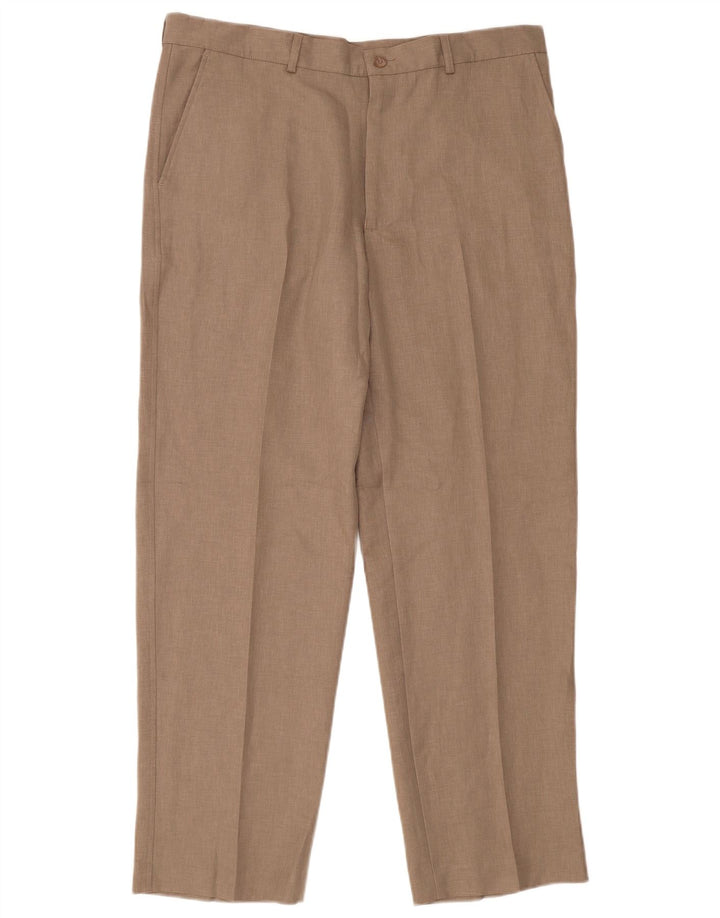 Farah Hombre Pantalón Chino Recto W38 L31 Poliéster Beige
