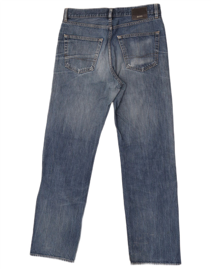 Vaqueros Hugo Boss Hombre Rectos W33 L32 Algodón Azul