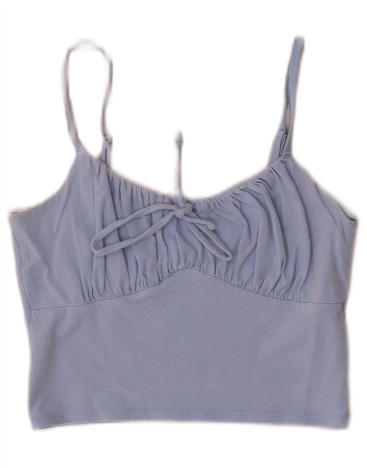 Hollister Mujer Crop Cami Top Reino Unido 42 Azul Medio