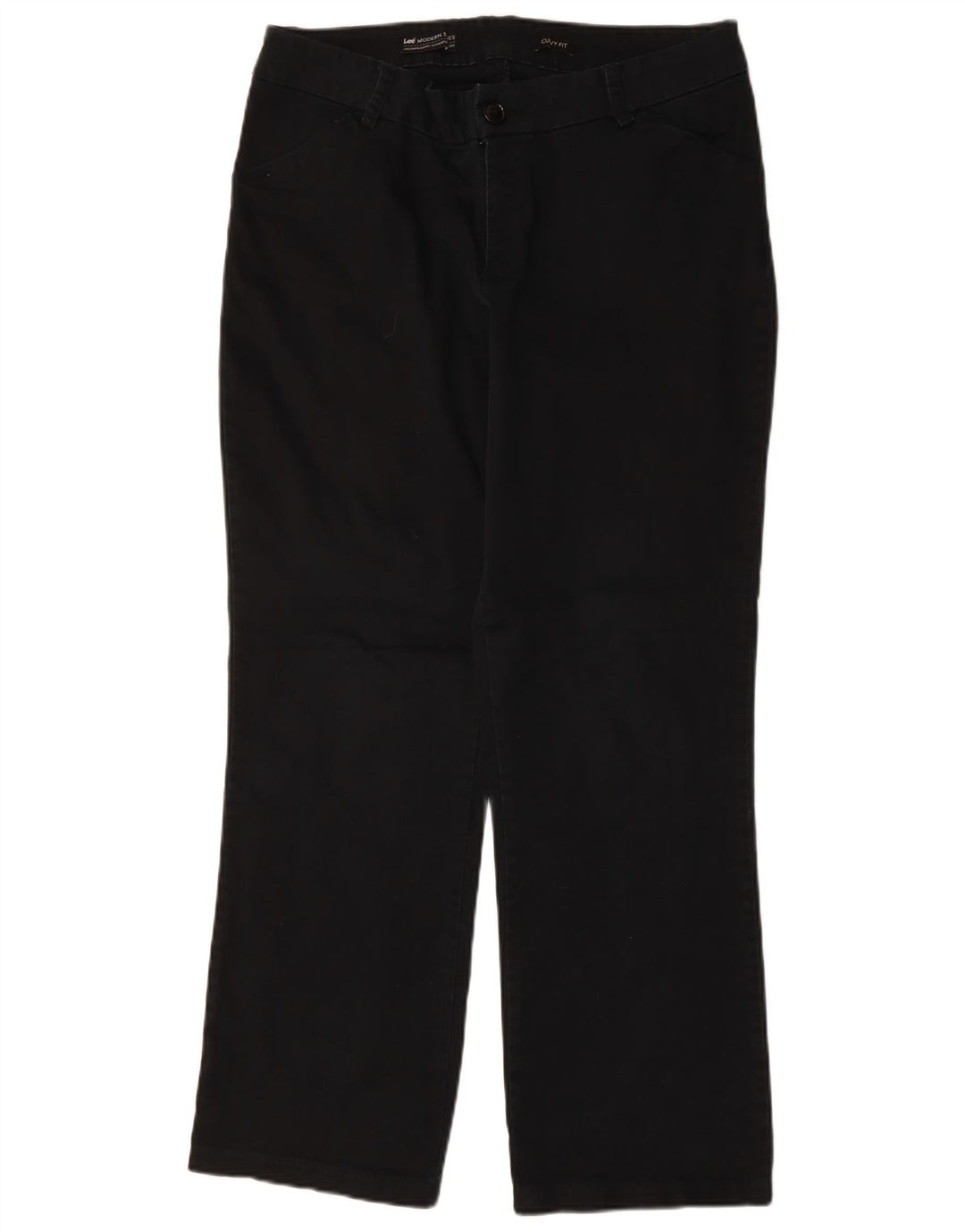 LEE Pantalones casuales rectos con corte curvo para mujer W36 L30 Azul marino