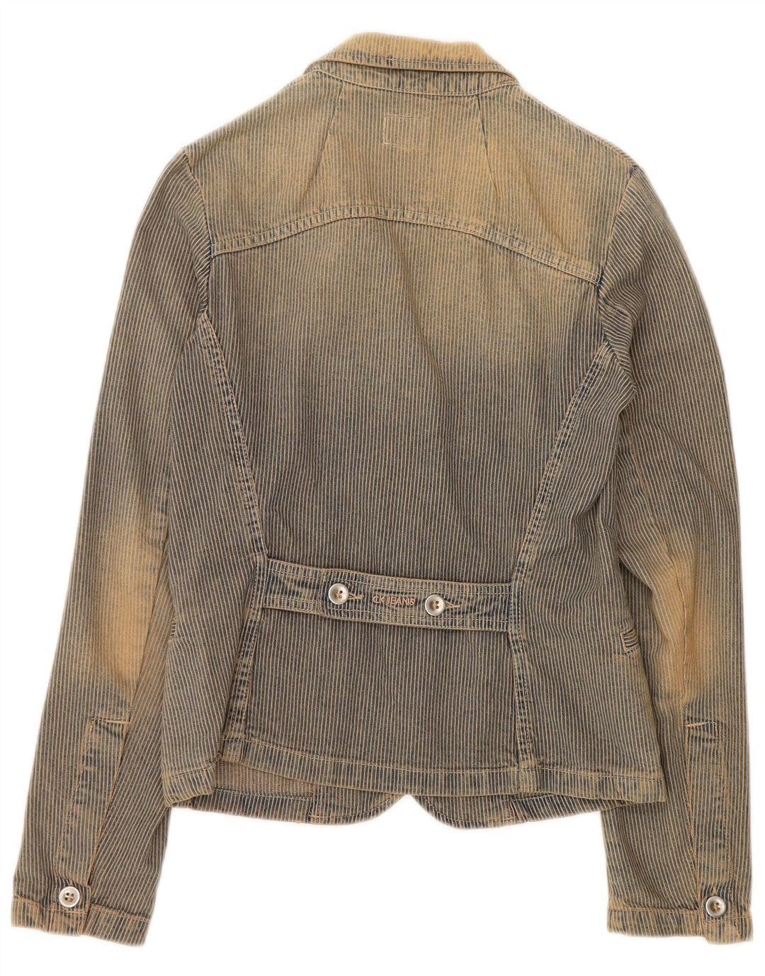 Calvin Klein Jeans Chaqueta Blazer de 3 Botones para Mujer UK 10 Small Blue