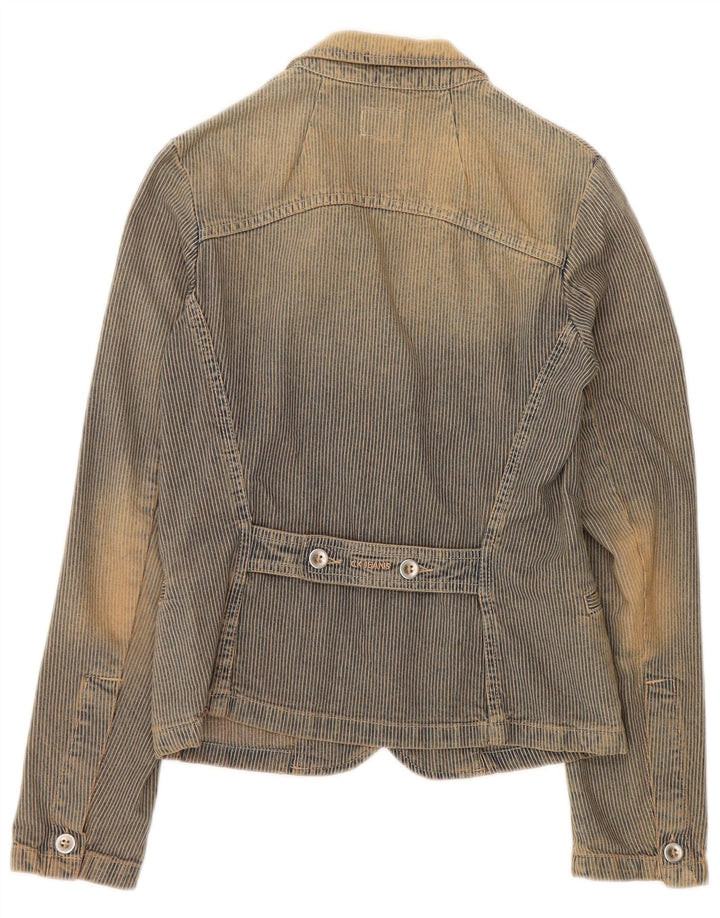 Calvin Klein Jeans Chaqueta Blazer de 3 Botones para Mujer UK 10 Small Blue