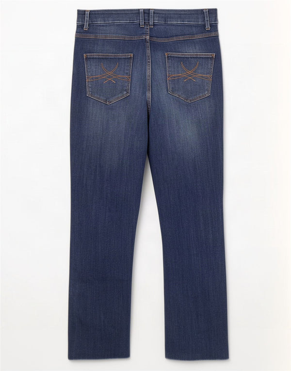 Marks & Spencer Vaqueros Bootcut para Mujer UK 12 Medium W30 L26 Algodón Azul