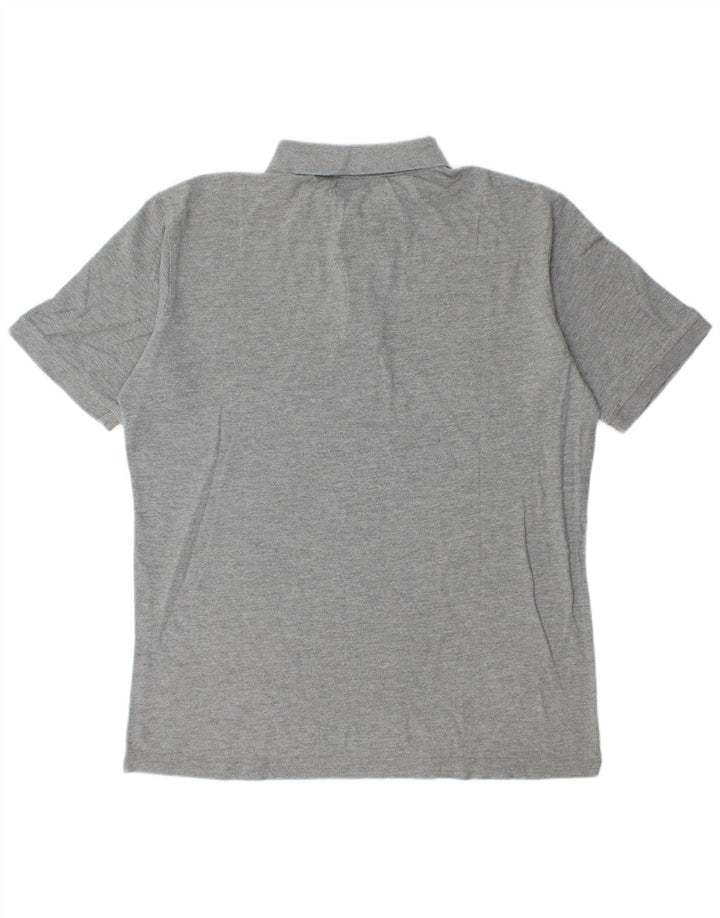 Kappa Polo para hombre de algodón moteado gris grande