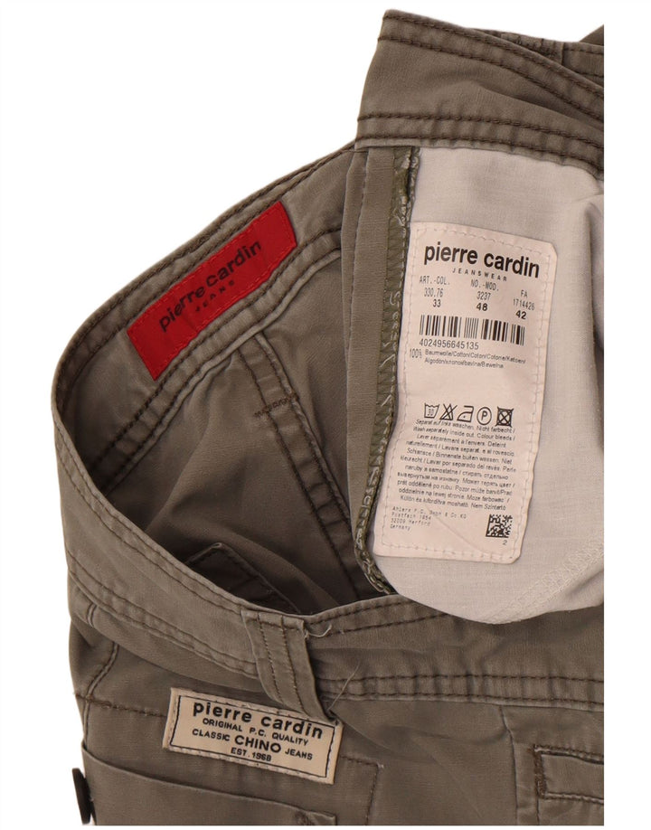 Bermudas tipo cargo para hombre Pierre Cardin W33 Algodón gris medio