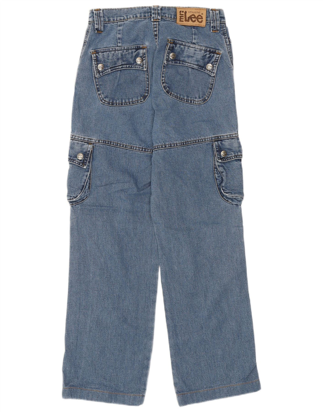 Vaqueros Lee Cargo Rectos Mujer W27 L27 Algodón Azul