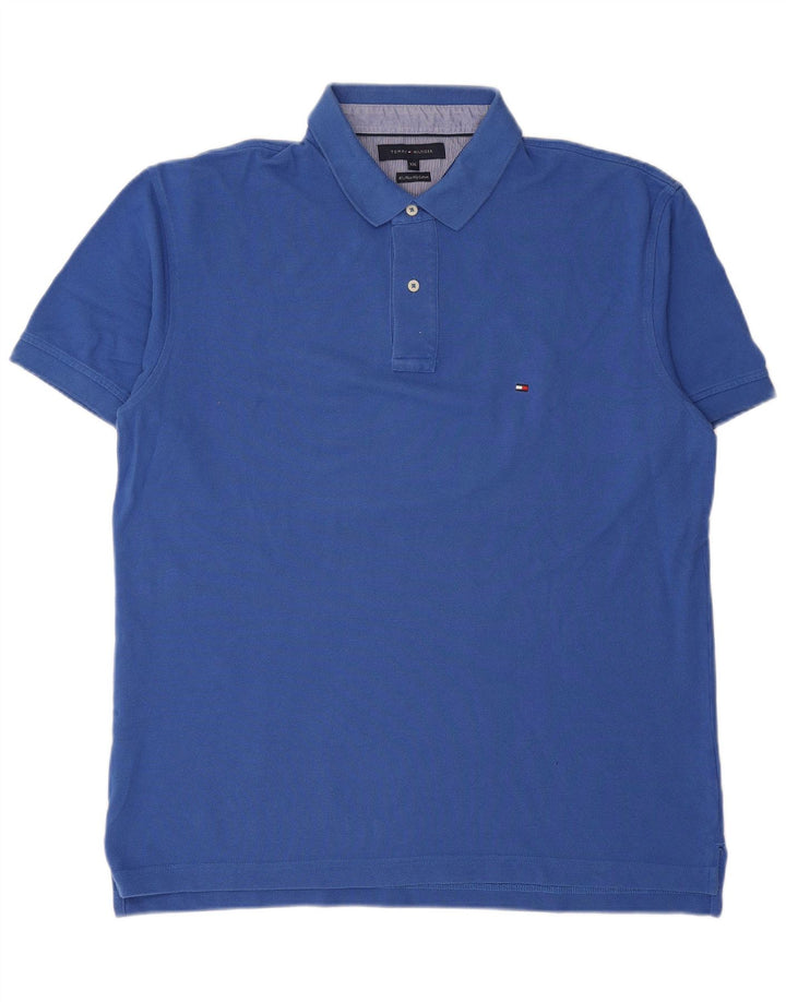 TOMMY HILFIGER Polo para hombre 2XL Algodón azul