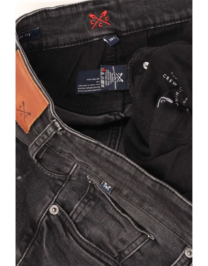 Crew Clothing Vaqueros ajustados para hombre W38 L33 Algodón gris